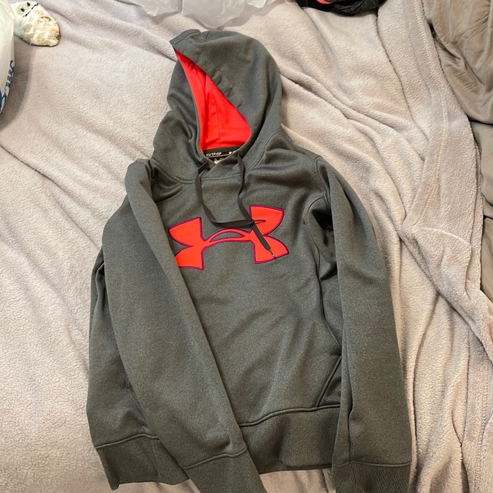 Under Armour hot pink & gray hoodie xs women’s